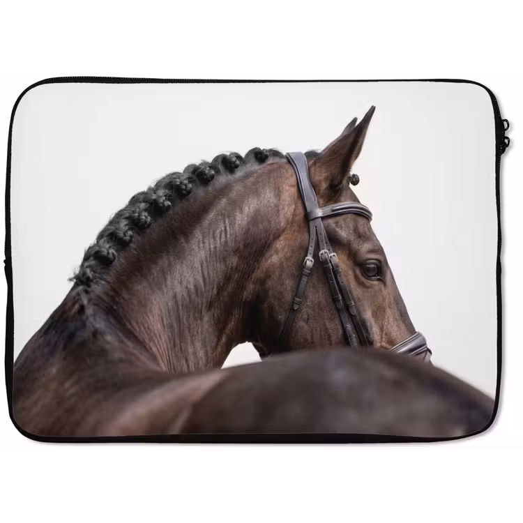 Portret - Paard - Elegant laptophoes neopreen klein -zkaufland3dotto