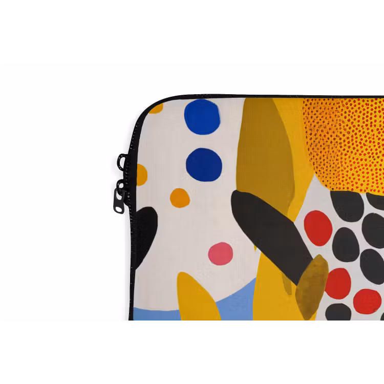 Stippen - Vormen - Modern - Kleuren laptophoes neopreen klein -detail