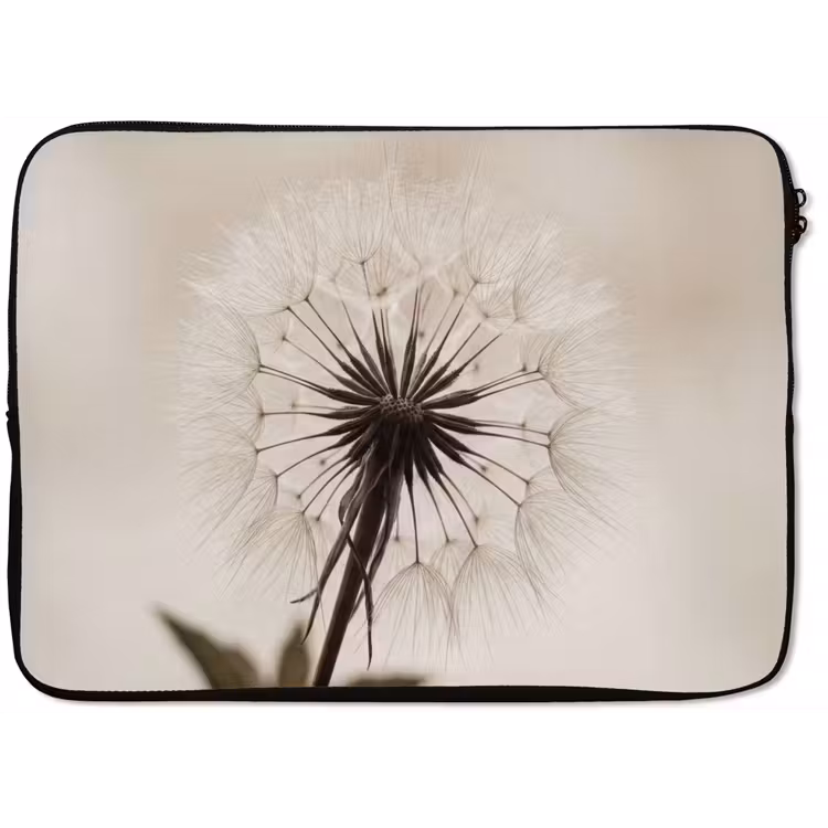 Paardenbloem - Minimalistisch - Wit laptophoes neopreen klein -zkaufland3dotto