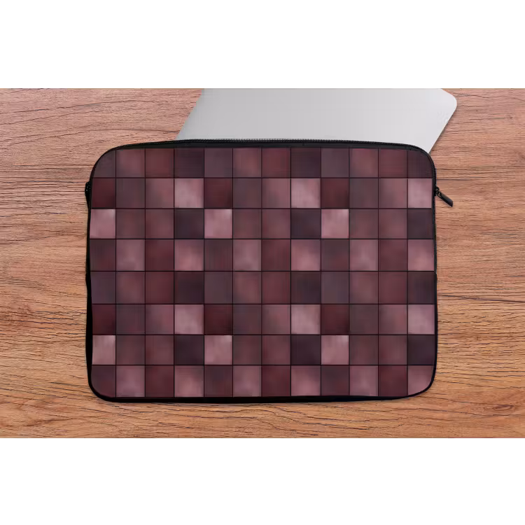 Vierkant - Tegel - Patroon - Paars laptophoes neopreen klein 279 -tafel