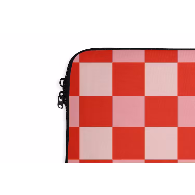 Vierkant - Klassiek - Rood laptophoes neopreen klein 279 -detail