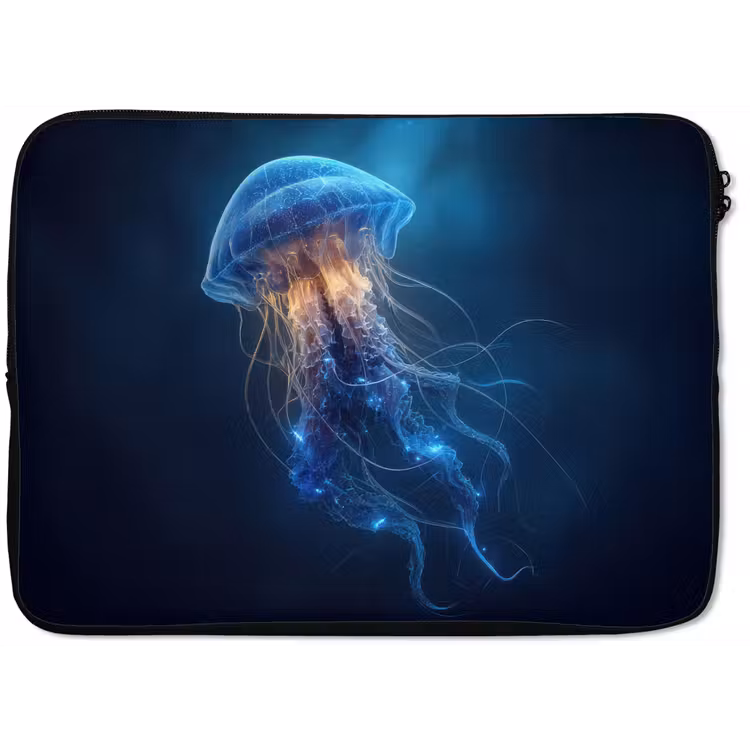 Kwal - Lichtgevend - Tentakels - Blauw laptophoes neopreen klein -zkaufland3dotto