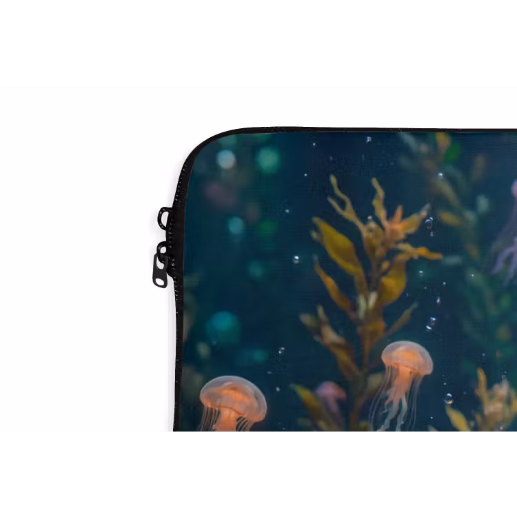 Kwal - Roze - Onderwater - Zeeleven - Dieren laptophoes neopreen klein -detail