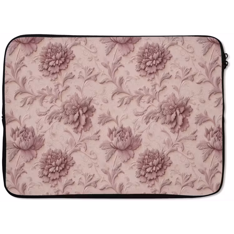 Reliëf - Pioenrozen - Roze laptophoes neopreen klein 279 -zkaufland3dotto