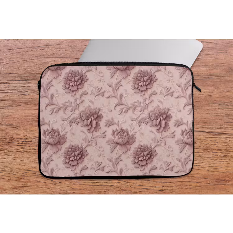 Reliëf - Pioenrozen - Roze laptophoes neopreen klein 279 -tafel