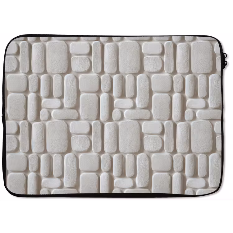 Reliëf - Structuur - Wit laptophoes neopreen klein 279 -zkaufland3dotto