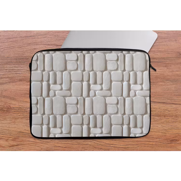 Reliëf - Structuur - Wit laptophoes neopreen klein 279 -tafel