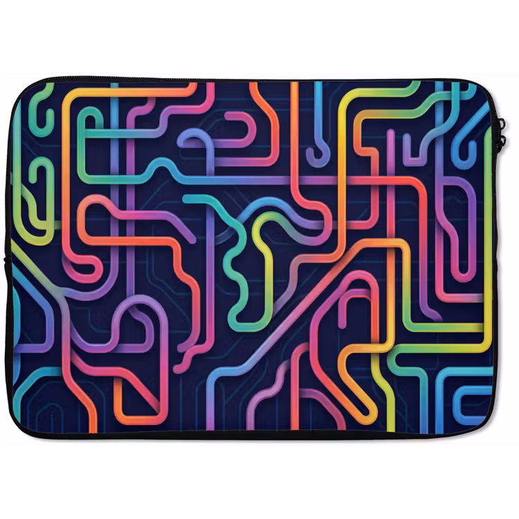 Retro - Abstract - Neon laptophoes neopreen klein -zkaufland3dotto