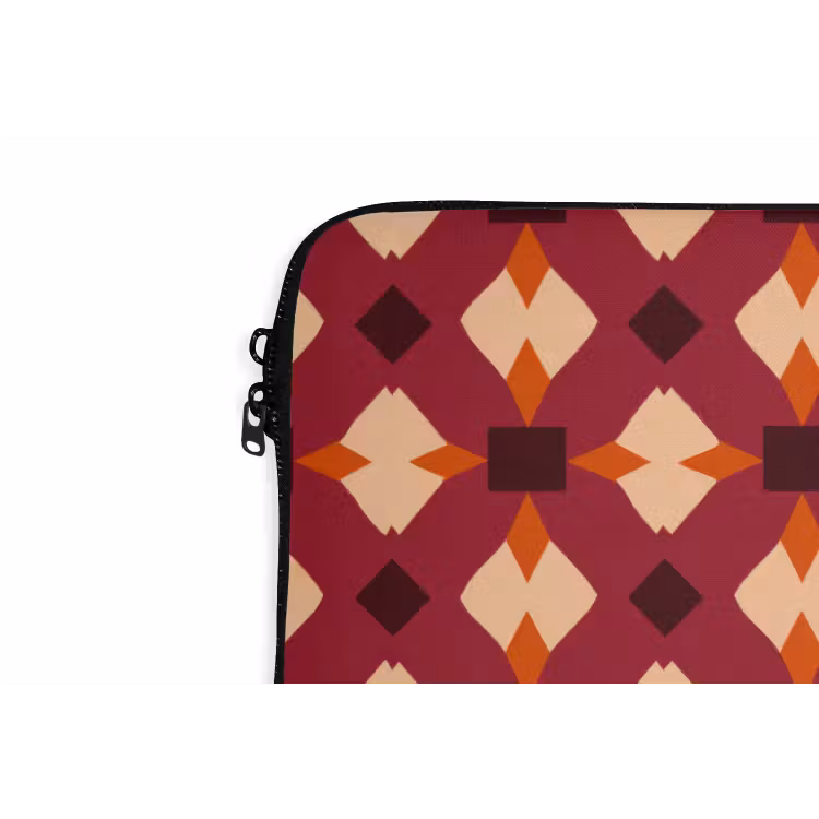 Retro - Patroon - Kleurrijk laptophoes neopreen klein 279 -detail