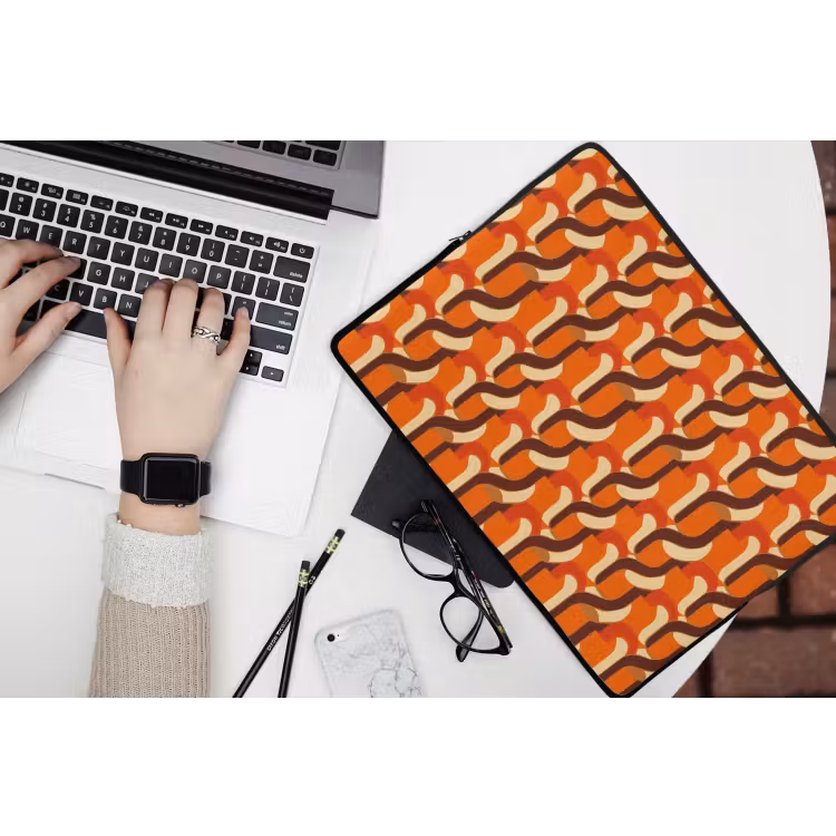 Retro - Modern - Kleurrijk laptophoes neopreen klein 279 -bureau