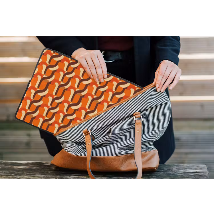 Retro - Modern - Kleurrijk laptophoes neopreen klein 279 -tas