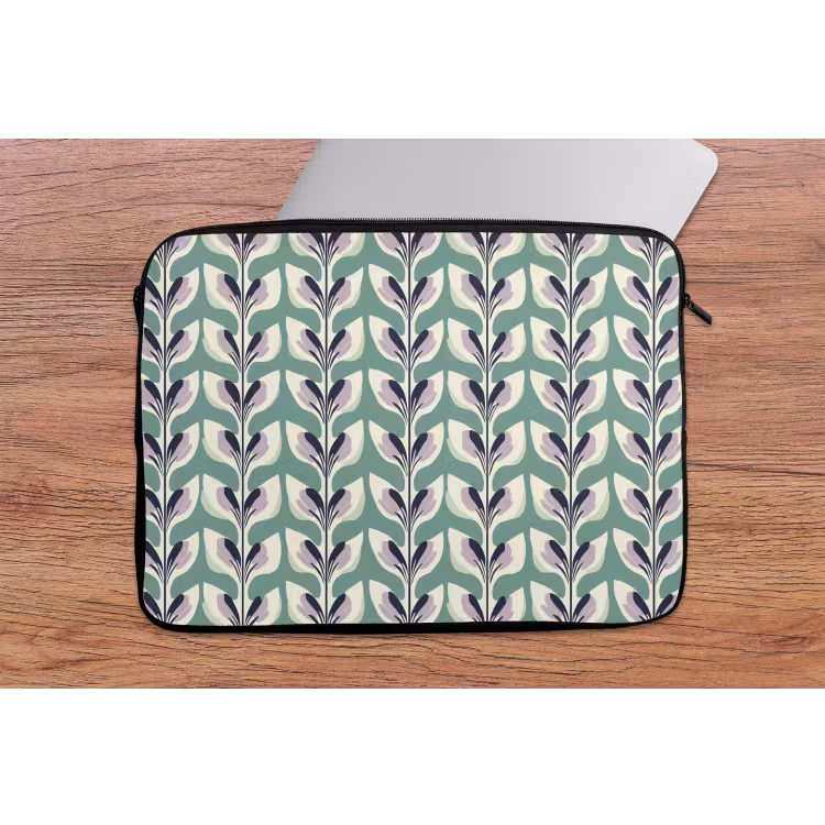Retro - Modern - Groen laptophoes neopreen klein 279 -tafel