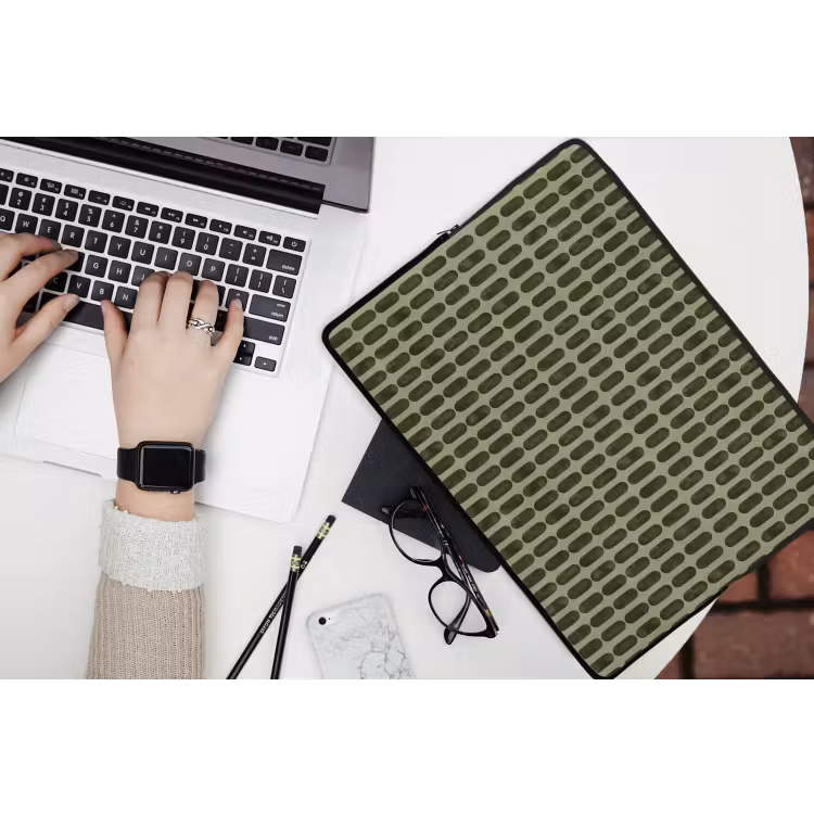 Ritmisch - Effect - Groen laptophoes neopreen klein 279 -bureau