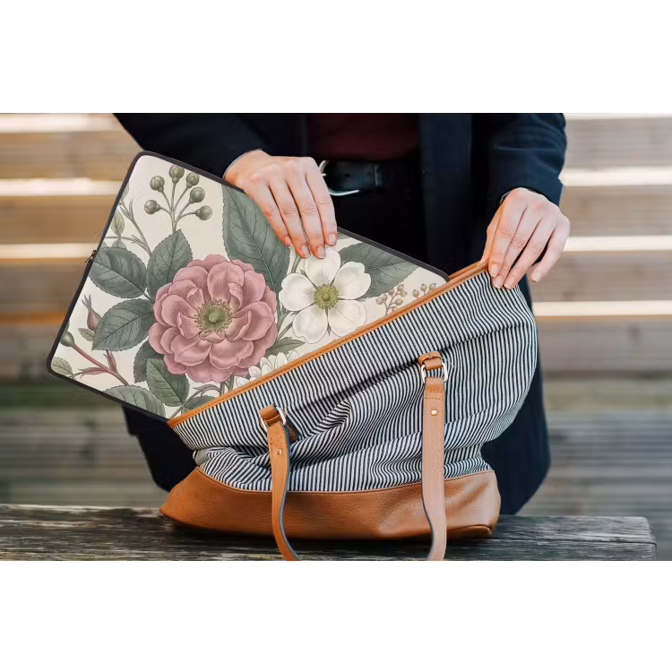 Romantisch - Design - Kleurrijk laptophoes neopreen klein -tas