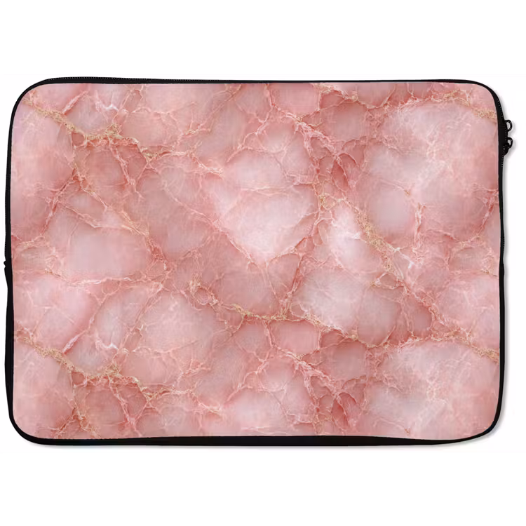 Roze - Kwarts - Goud - Marmer laptophoes neopreen klein 279 -zkaufland3dotto
