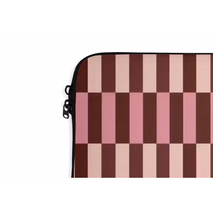 Roze - Rood - Blokjes laptophoes neopreen klein 279 -detail