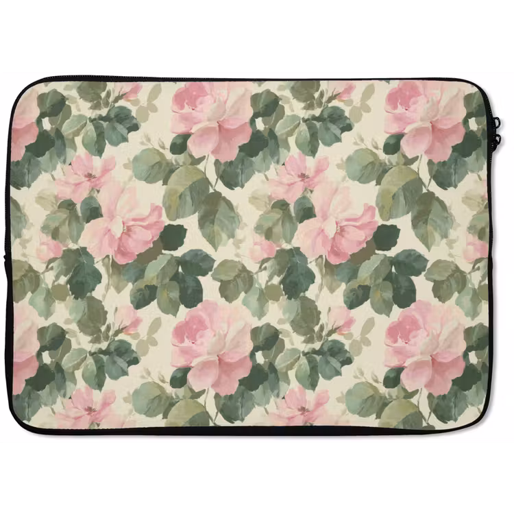 Rozen - Botanisch - Roze laptophoes neopreen klein 279 -zkaufland3dotto