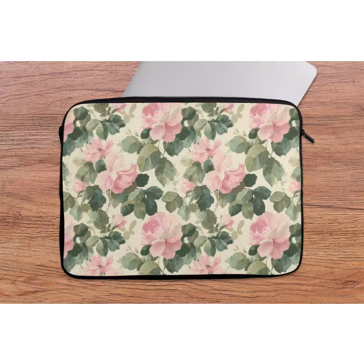 Rozen - Botanisch - Roze laptophoes neopreen klein 279 -tafel