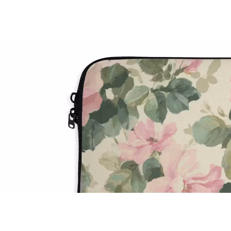 Rozen - Botanisch - Roze laptophoes neopreen klein 279 -detail