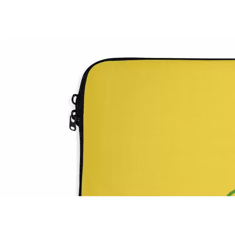 Mij niet bellen - Telefoon - Geel laptophoes neopreen klein -detail
