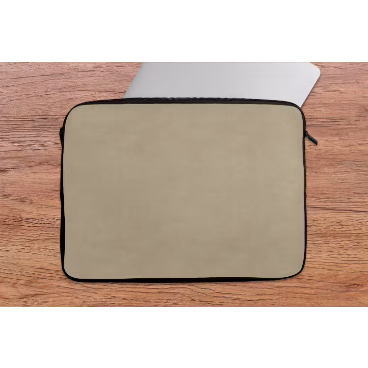 Zandkleur - Korrelige structuur - Beton laptophoes neopreen klein 279 -tafel