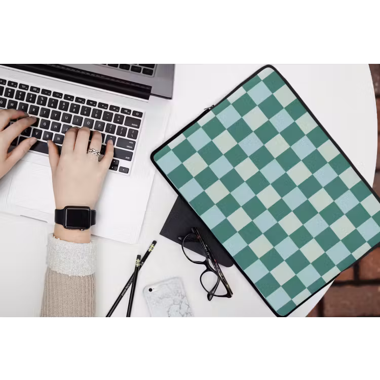 Schaak - Klassiek - Groen laptophoes neopreen klein 279 -bureau
