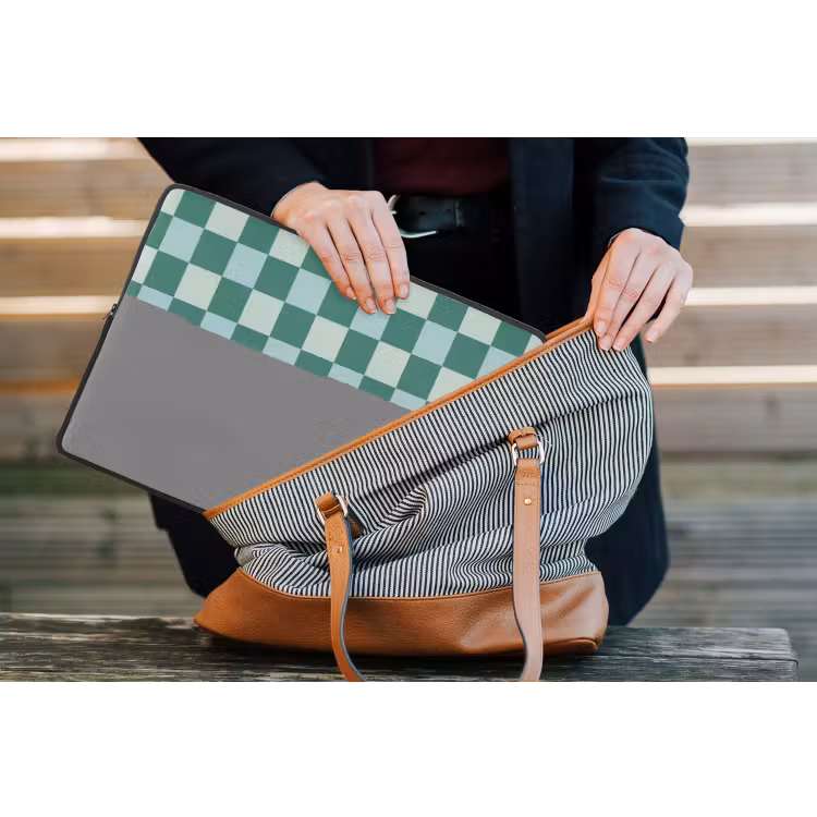 Schaak - Klassiek - Groen laptophoes neopreen klein 279 -tas