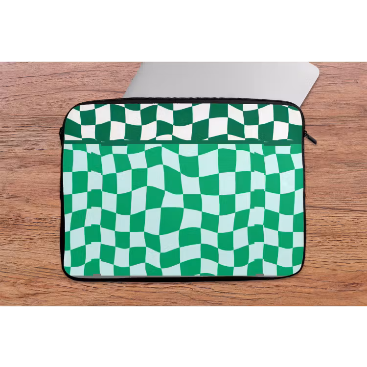 Schaakbord - Golvend - Groen laptophoes neopreen klein 279 -tafel