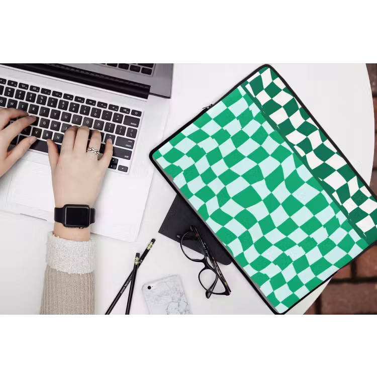 Schaakbord - Golvend - Groen laptophoes neopreen klein 279 -bureau