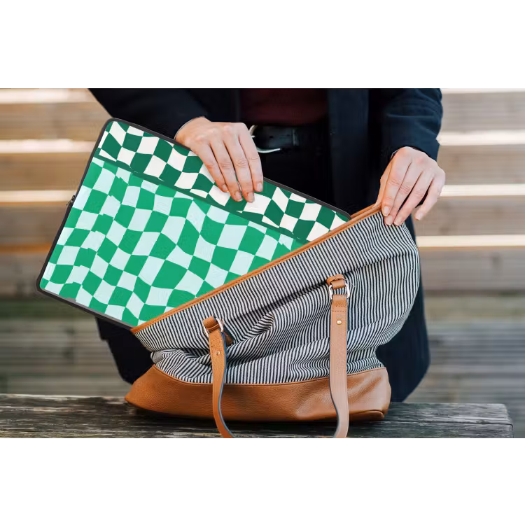 Schaakbord - Golvend - Groen laptophoes neopreen klein 279 -tas