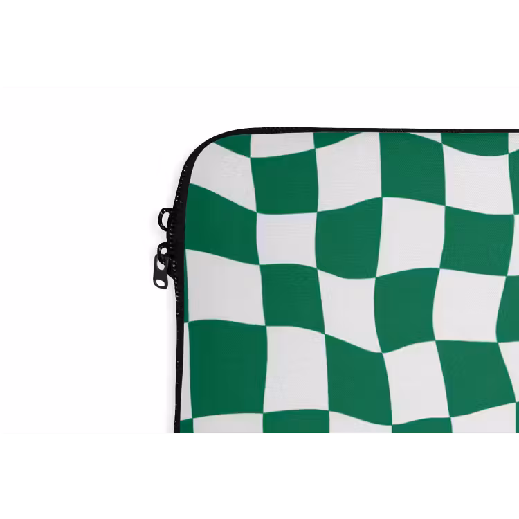 Schaakbord - Golvend - Groen laptophoes neopreen klein 279 -detail