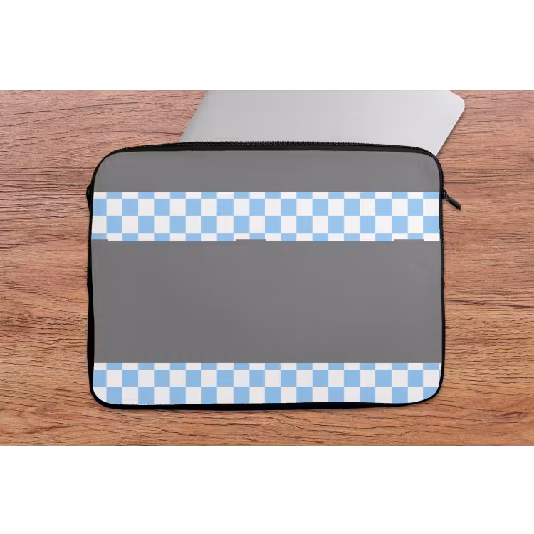 Schaakbord - Klassiek - Blauw laptophoes neopreen klein 279 -tafel