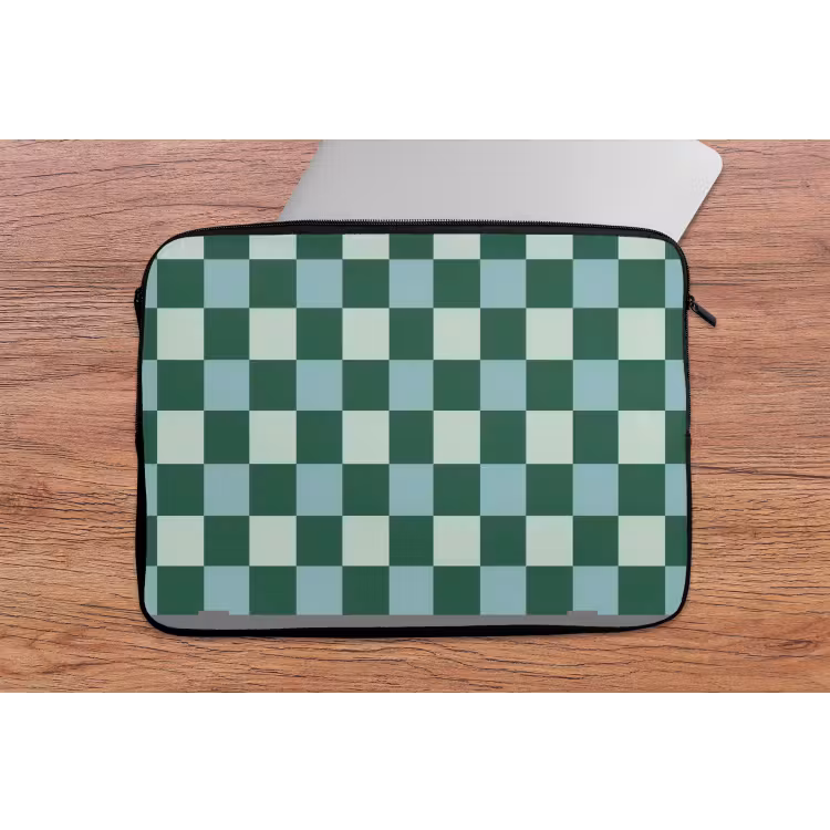 Schaakbord - Klassiek - Groen laptophoes neopreen klein 279 -tafel