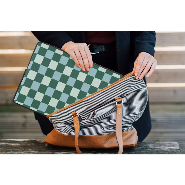 Schaakbord - Klassiek - Groen laptophoes neopreen klein 279 -tas