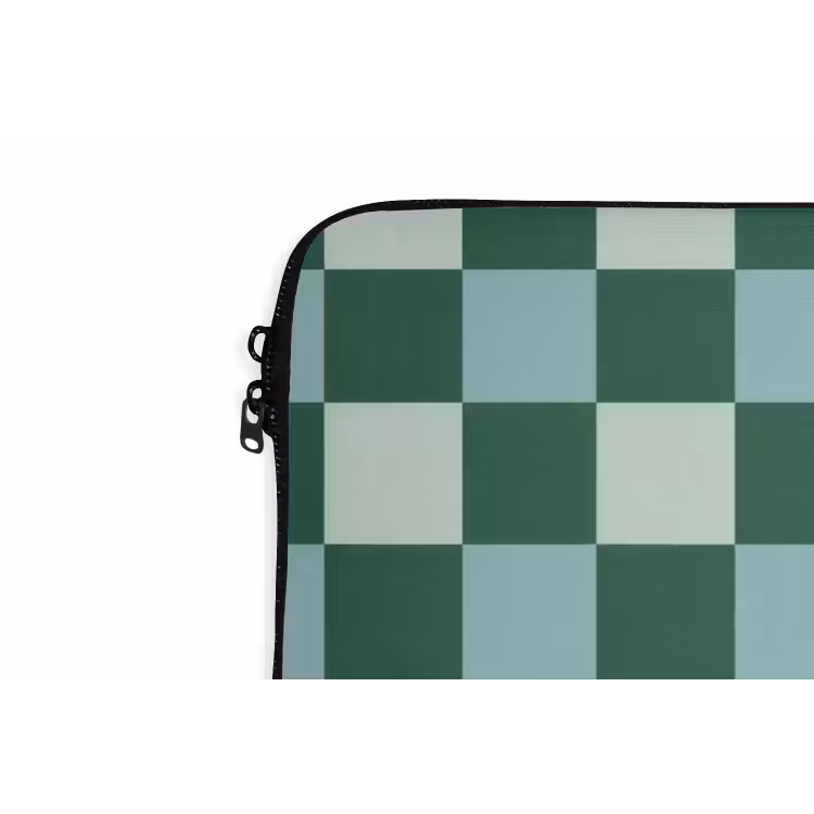 Schaakbord - Klassiek - Groen laptophoes neopreen klein 279 -detail