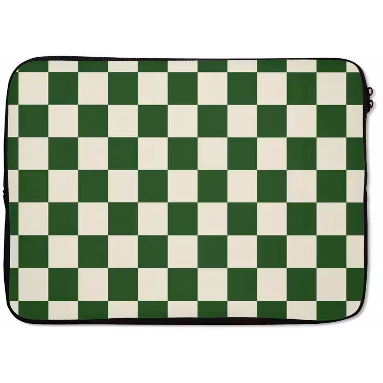 Schaakbord - Patroon - Groen laptophoes neopreen klein 279 -zkaufland3dotto