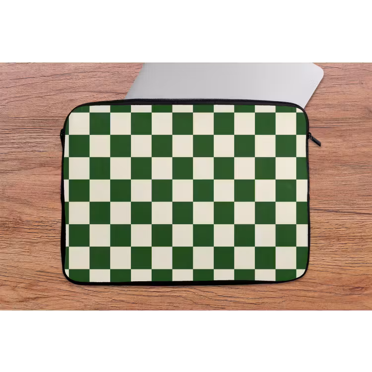 Schaakbord - Patroon - Groen laptophoes neopreen klein 279 -tafel