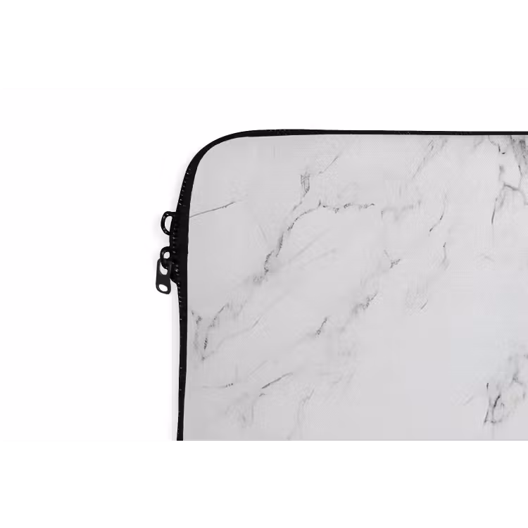 Schaakstuk - Koning - Zwart - Marmer laptophoes neopreen klein -detail