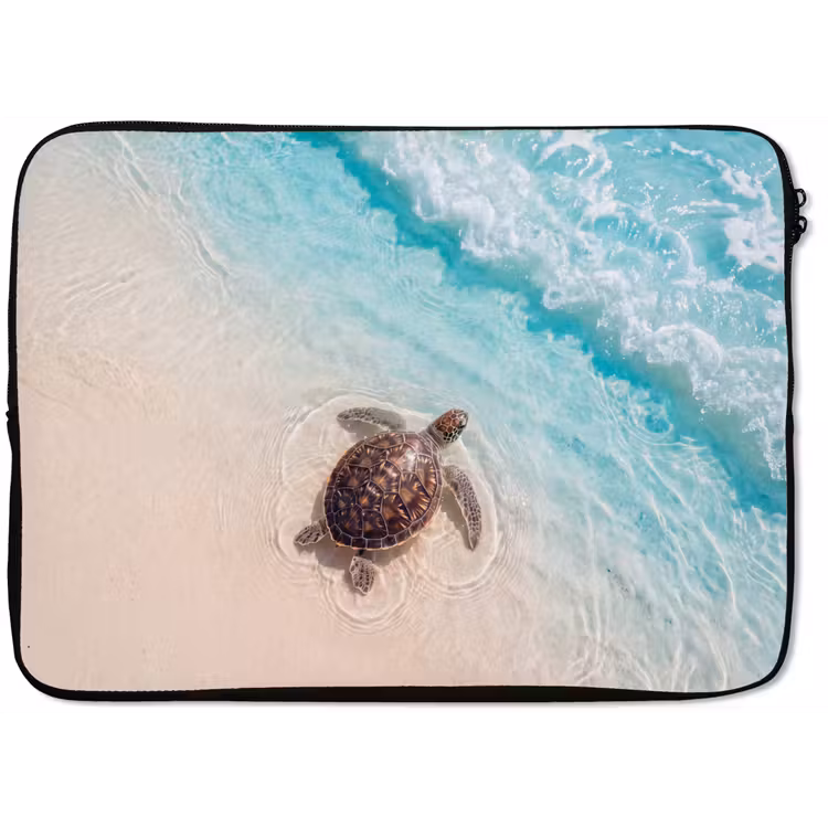 Schildpad - Helder water - Strand - Dieren - Natuur laptophoes neopreen klein -zkaufland3dotto