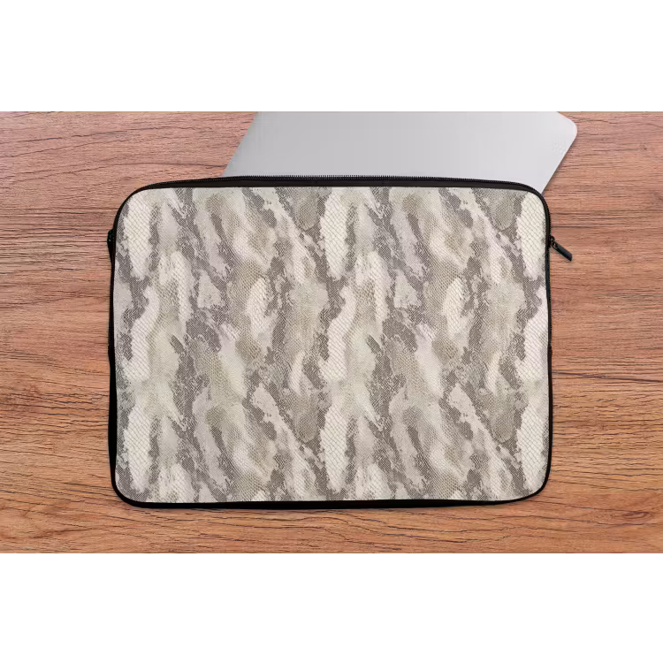 Slang - Patroon - Taupe laptophoes neopreen klein 279 -tafel
