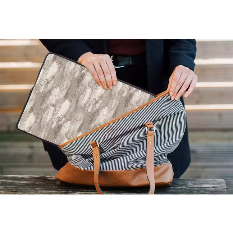 Slang - Textuur - Zand laptophoes neopreen klein 279 -tas