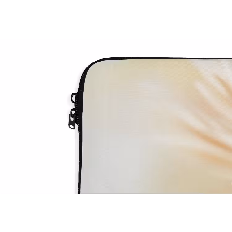 Vlinder - Bloem - Oranje laptophoes neopreen klein -detail
