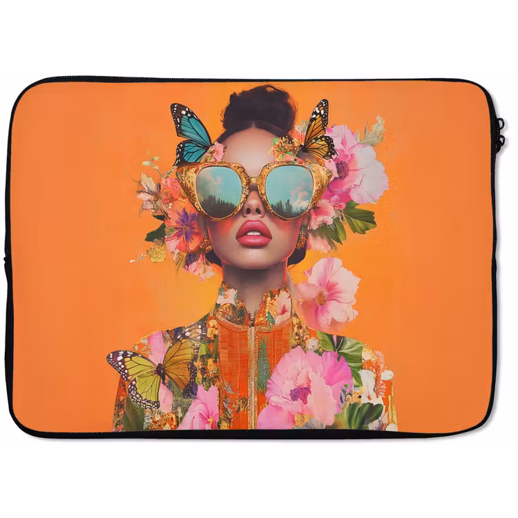 Vlinders - Vrouw - Zonnebril - Kleurrijk laptophoes neopreen klein -zkaufland3dotto