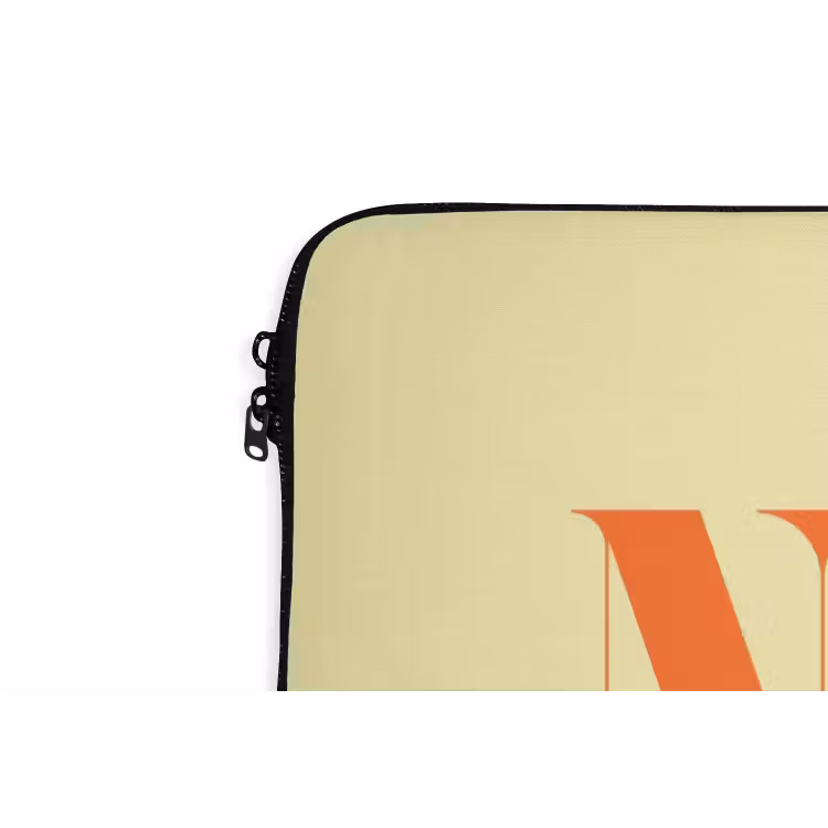 Nice - Oranje - Geel - Minimalistisch laptophoes neopreen klein -detail