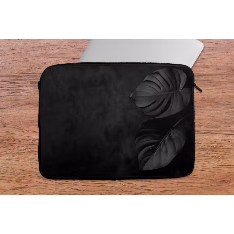 Zwart - Blad - Monstera laptophoes neopreen klein -tafel