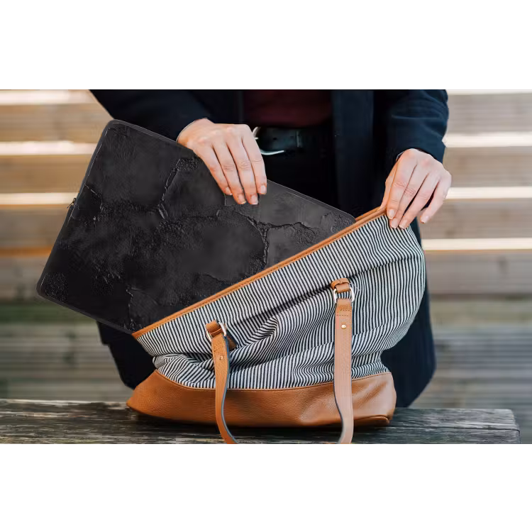 Zwart - Verf laptophoes neopreen klein -tas