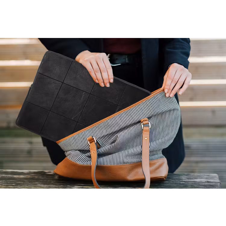 Zwart - Tegels laptophoes neopreen klein -tas