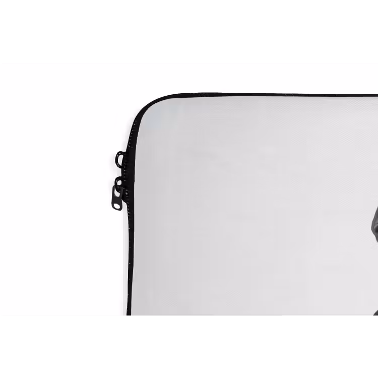 Zwart - Paard - Portret laptophoes neopreen klein -detail