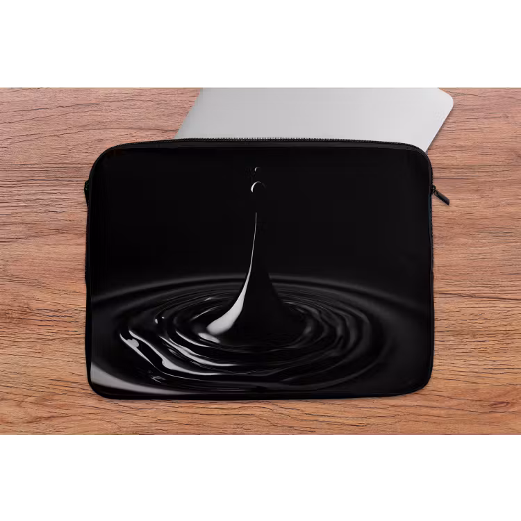Zwart - Water - Druppel laptophoes neopreen klein -tafel