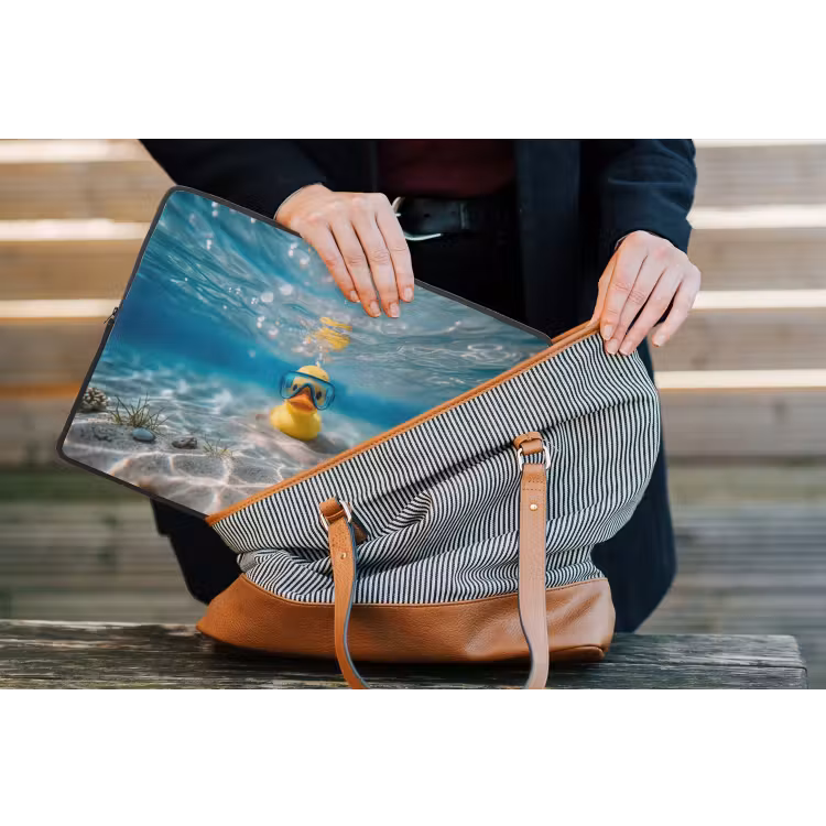 Duikbril - Eend - Water laptophoes neopreen klein -tas